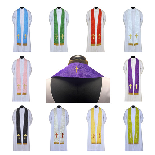 Budget damask priest stoles - budget,