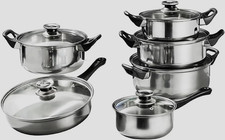Set Pentole 12 Pezzi Acciaio
