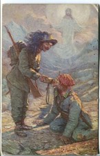 Guerra ’15-’18 - Bersaglieri - Viaggiata 1917 - f. piccolo - Illus. Sidoli