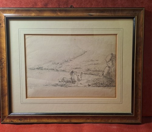 Disegno antico paesaggio - disegno,