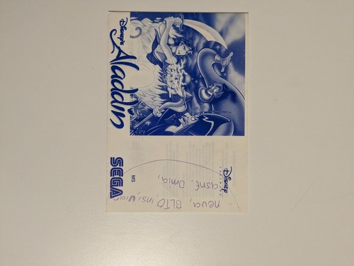 Aladdin raro manuale - aladdin,