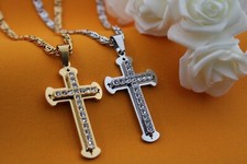 Collana croce pietra di vetro