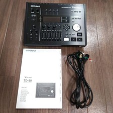 Roland TD-50 V-Drums Sound Module ottimo testato con cavo alimentazione manuale Giappone
