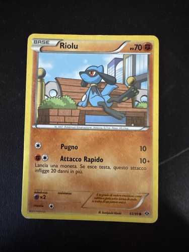 Carta pokemon riolu - carta,