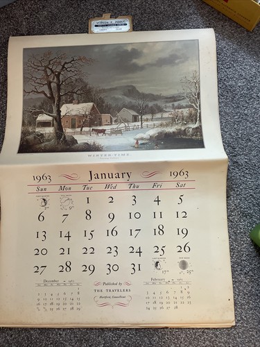 Calendario parete 1963 - calendario,