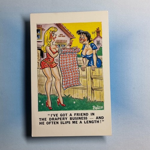 Risque comic postcard - risque,