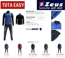 Tuta ZEUS Relax Free-Time Mod. EASY Calcio Calcetto Volley Basket Palestra Atlet