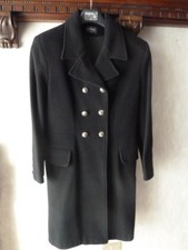 CAPPOTTO NERO DONNA PURA LANA TUNNEL FIRENZE TAGLIA SMALL