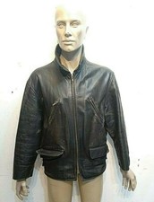 leather fly jacket giacca pelle giubbotto Tg. 50