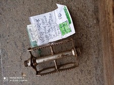 NOS VECCHIA RARA BICICLETTA SPORTIVA PEDALE SINISTRO IN ACCIAIO NO MARCA