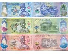 Brunei SET 3 UNC 1 5 10