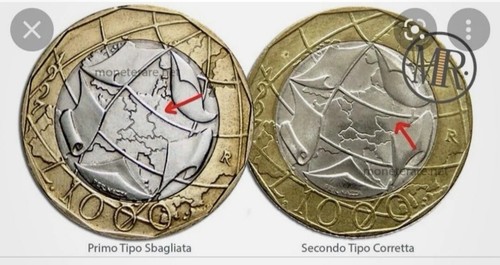 ⭐⭐...Moneta 1000lire