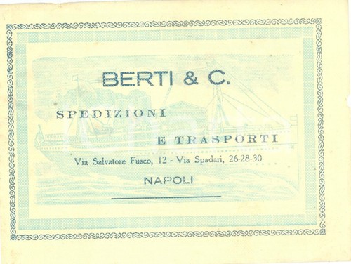 1930 napoli ditta berti - ca,