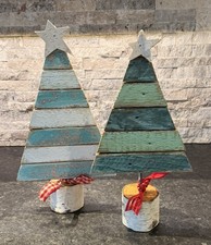 Set 2 Alberi di Natale Rustici