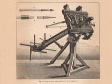 Stampa antica balestra - antica, di