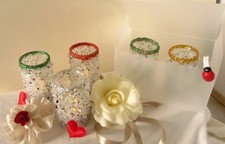 Segnaposto vetro decorato