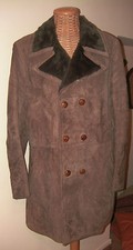 Giaccone/Montone"SUEDE LEATHER LUXURY MANUFACTURE"Con Pelliccia/Vera Pelle/Tg.46