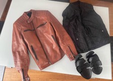 giacca moto uomo pelle colore cognac Course Taglia M — ULTIMO PREZZO