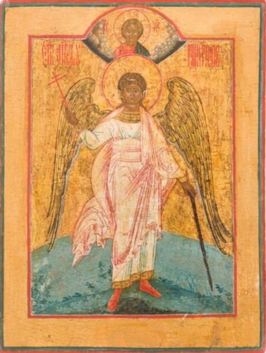 Antico angelo custode icona - custode,