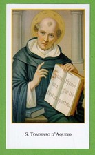 Santino Holy Card Image Pieuse  Heiligenbild  San Tommaso D'Aquino