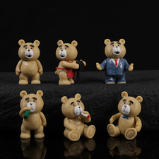6Pcs Teddy Bear Figures Set