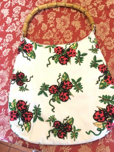 Borsa stoffa con - con, manico