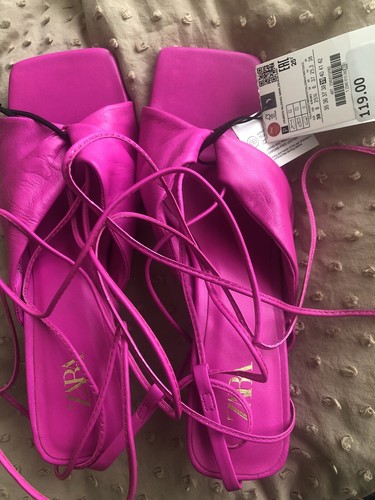 Zara pink lace heels - lace, 8