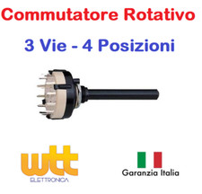 Selettore Commutatore Rotativo 3 VIE 4 POSIZIONI Rotary Switch