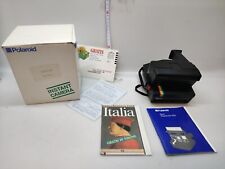  Vintage POLAROID One Step Instanr 600 Film Land Camera W/GE Flash Bar Con Box