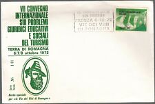 1972 BUSTA  VIE DEI VINI TERRA DI ROMAGNA MECCANOGRAFICO  VII CONVEGNO TURISMO