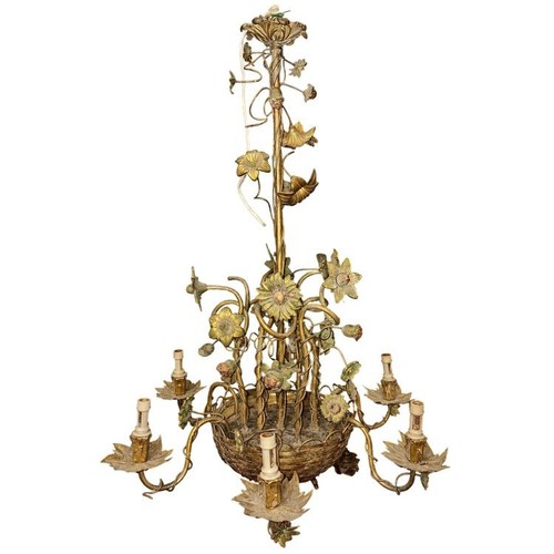 Grande lampadario floreale - , art