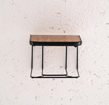 Midcentury teak metal hanging - midcentury,