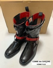 Stivali da uomo in pelle FW Comme Des Garcons Homme Plus Lewis 2023 mai usati taglia UK8