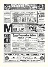 Pubblicità LIQUORE STREGA MAGAZZINI SCHOSTAL MOBILIO TINTURA DI ASSENZIO 1903