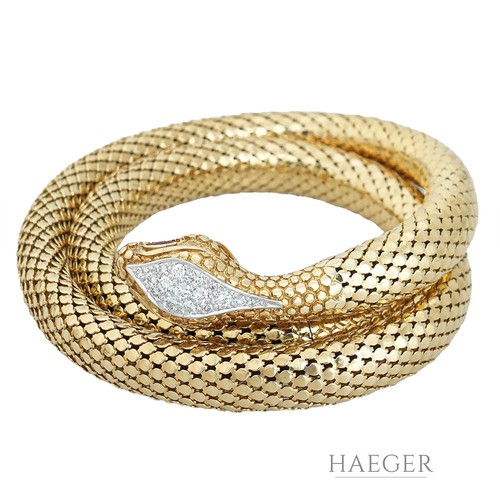 Bracciale serpente oro giallo