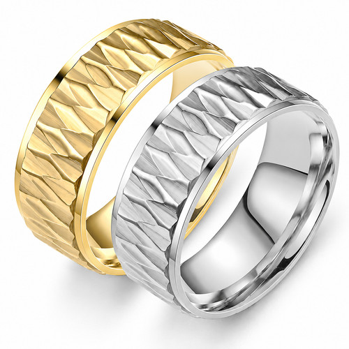 Anello acciaio inox oro - acciaio,