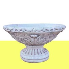 grande Ciotola vaso da giardino in polvere di marmo e cemento