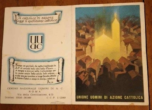 4877 tessera azione cattolica - tessera,