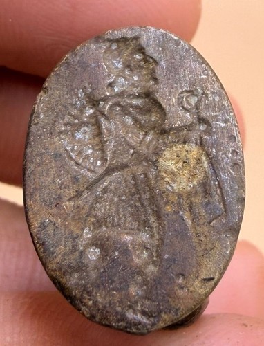 Anello sigillo bronzo romano - anello,