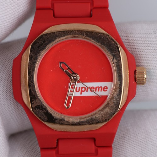 Orologio rosso quadrante logo - rosso,