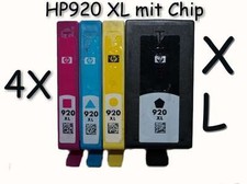 4x HP 920XL Cartuccia Originale HP con Chip Refill Officejet 6000, 6500 W, 7000