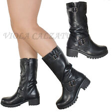 Scarpe donna Stivali Stivaletti lunghi comodi 3100