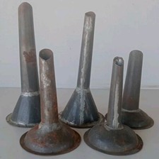 vecchi imbuti per insaccatrice in metallo 5 pezzi