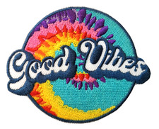 Toppa ricamata Good Vibes surf tizio spiaggia ragazzi felice sole luminoso ferro da stiro in regalo