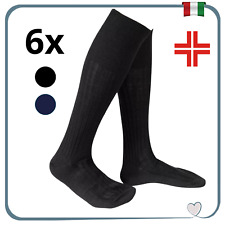 Set 6 Paia Calze SANITARIE Lunghe da Uomo LANA Termiche Calzini lunghi invernali