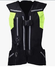 Gilet Airbag Air Dps Nero Giallo Fluo Moto XL + Paraschiena removibile