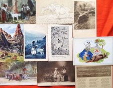 § PECORE E CAPRE - LOTTO DI 23 CART. DI CUI MOLTE LEGATE A TRADIZIONE PASQUALE