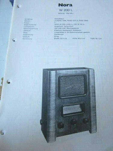 Schema elettrico radio nora - schema, w