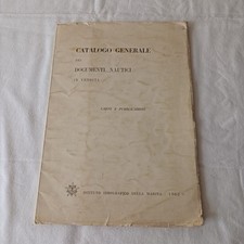 Catalogo Generale Dei Documenti Nautici 1962 