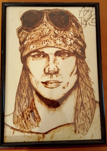 Pirografia legno axl rose - su,